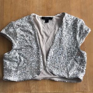 Vintage express sequin shrug size L